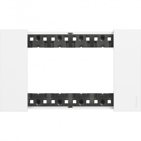 Placca Bianca 4 Moduli Bticino Living Now KA4804KW, 4 Posti, Materiale plastico, Serie Civili, MADE IN ITALY: Coppolav.it