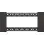 Placca Nera 6 Moduli Bticino Living Now KA4806KG, 6 Posti, Materiale plastico, Serie Civili, MADE IN ITALY: Coppolav.it