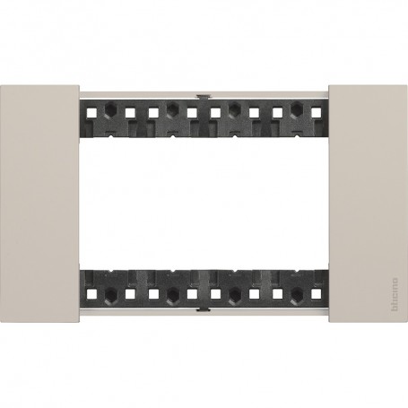 Placca Sabbia 4 Moduli Bticino Living Now KA4804KM, 4 Posti, Materiale plastico, Serie Civili, MADE IN ITALY