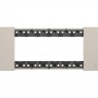 Placca Sabbia 6 Moduli Bticino Living Now KA4806KM, 6 Posti, Materiale plastico, Serie Civili, MADE IN ITALY