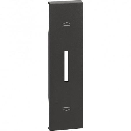 Cover Bticino Living Now KG06 con frecce, Nera, Per comando tapparelle, 1 Posto, MADE IN ITALY