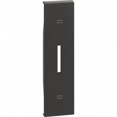 Cover Bticino Living Now KG06 con frecce, Nera, Per comando tapparelle, 1 Posto, MADE IN ITALY