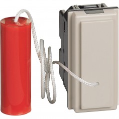Pulsante a tirante Bticino Living Now KM4033, Sabbia, 250V AC, 1 Modulo, 10A, 1P (NO) e 1P (NC), MADE IN ITALY: Coppolav.it