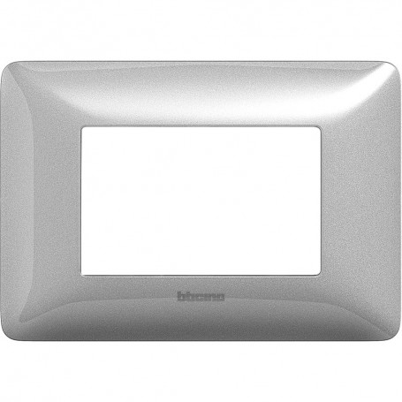 Placca Bticino Matix AM4803MSL 3 moduli Silver, Tecnopolimero, Serie Civili, MADE IN ITALY: Coppolav.it