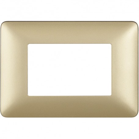 Placca Bticino Matix AM4803MGL 3 moduli Gold, Tecnopolimero, Serie Civili, MADE IN ITALY: Coppolav,it