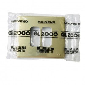 Molveno GL2000 1312.7 Placca 2 posti bronzo per scatole tonde, Serie Civili, MADE IN ITALY: Coppolav.it