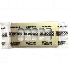 Molveno GL2000 1375.6 Placca 5 posti Oro per scatole rettangolari, Serie Civili, MADE IN ITALY: Coppolav.it