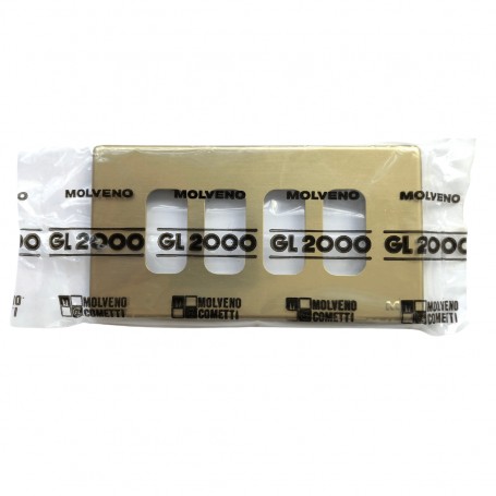 Molveno GL2000 1374.6 Placca 4 posti Bronzo per scatole rettangolari, Serie Civili, MADE IN ITALY