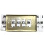 Molveno GL2000 1374.6 Placca 4 posti Oro per scatole rettangolari, Serie Civili, MADE IN ITALY: Coppolav.it
