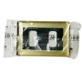 Molveno GL2000 1372.6 Placca 2 posti Oro per scatole rettangolari, Serie Civili, MADE IN ITALY: Coppolav.it