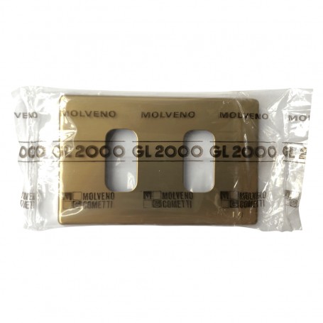 Molveno GL2000 1372.7 Placca 2 posti Bronzo per scatole rettangolari, Serie Civili, MADE IN ITALY: Coppolav,it