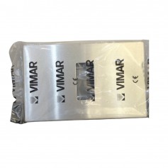 Vimar 8000 08635 Placca 1 posto in alluminio satinato per cassetta rettangolare, Serie Civile