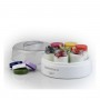 Yogurtiera Termozeta 75105, 7 vasetti da 150ml, 15W, Tasto ON-OFF, Coperchio trasparente, ideale per yogurt naturali e freschi