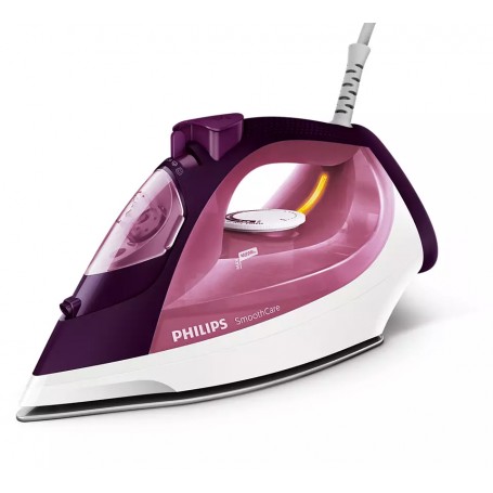 Ferro da stiro a vapore Philips GC3580/30 con piastra in ceramica antigraffio, 2400W, Sistema anticalcare, Vapore 40g/min, Viola