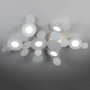 Plafoniera Cattaneo Mickey 861/6PA Nera a 6 luci, 6 GX53, Struttura in metallo, MADE IN ITALY, IP20, Moderna