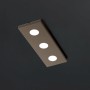 Plafoniera Cattaneo Domino 871/60PA Sabbia, 3 GX53, Rettangolare, MADE IN ITALY, Moderna e Luminosa, IP20: Coppolav.it