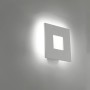 Lampada da parete Cattaneo Square 860/20A Bianca, Inclinabile, Sistema LED 24W Integrato, Dimmerabile, Luce calda, 2400 Lumen