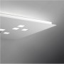 Plafoniera Cattaneo Plateau 773/52P Bianca, Sistema LED 41W, Luce calda, 3420 Lumen, Struttura in metallo, MADE IN ITALY