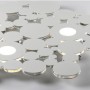 Plafoniera LED Bianca moderna Cattaneo Bolle 755/60OPA, Sistema LED Integrato 51W, Luce calda, 4500 Lumen, MADE IN ITALY