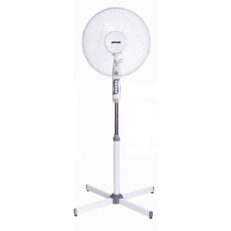 Ventilatore a piantana oscillante con pala da 40 cm e luce notturna Zephir PBA41P, 45W, 3 Velocità, Alto 133 cm: Coppolav.it