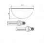 Kit luce per ventilatori Vortice Nordik Evolution Vortice 22414 Evolution Light Kit ES, 2 E27, Satinato opalino, MADE IN ITALY