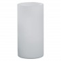 Lampada da comodino Eglo Geo 81827 Bianca, 1 E14, Diffusore cilindrico in vetro, Interruttore su cavo, Moderna: Coppolav.it