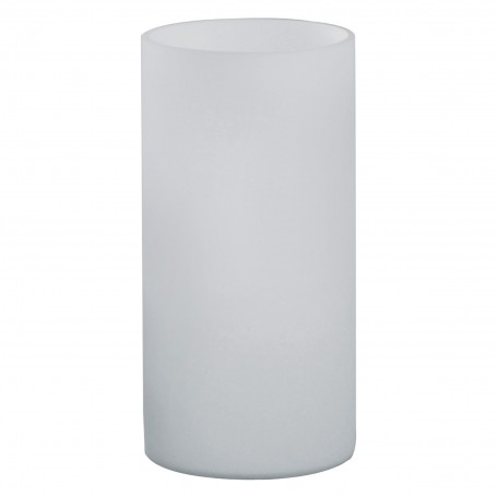 Lampada da comodino Eglo Geo 81827 Bianca, 1 E14, Diffusore cilindrico in vetro, Interruttore su cavo, Moderna: Coppolav.it