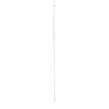 Sospensione Ideal Lux Ultrathin Round Bianca, Sistema LED 11,5W, 1000 Lumen, Lunga 1000 mm, Ideale per snack o comodini