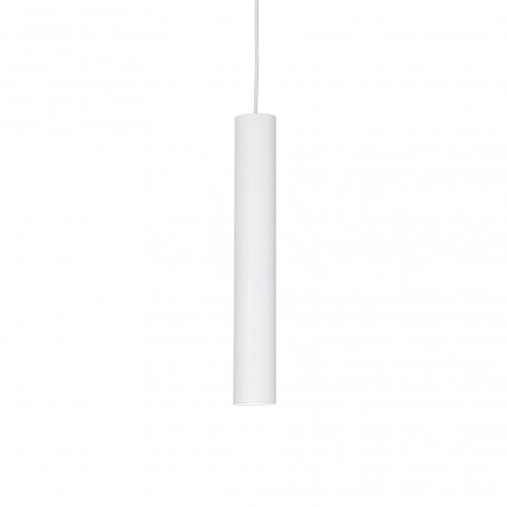 Sospensione Ideal Lux Look SP1 Bianca, 1 GU10, Struttura in metallo cilindrica, Diametro 60 mm, Ideale per snack o comodini