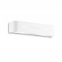 Lampada da parete Ideal Lux Posta AP2 Bianca, 2 E14, Diffusori in vetro smerigliati, Struttura in metallo, Luce Sopra-Sotto
