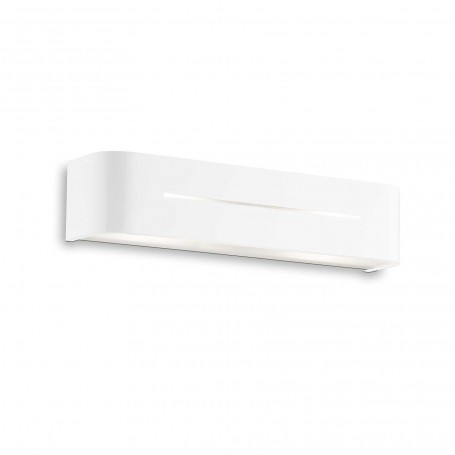 Lampada da parete Ideal Lux Posta AP2 Bianca, 2 E14, Diffusori in vetro smerigliati, Struttura in metallo, Luce Sopra-Sotto