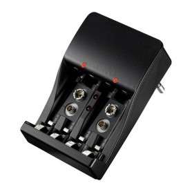 Caricabatterie per batterie ricaricabili Stilo AA, Ministilo AAA e 9V Melchioni 491929270, Indicatore LED di carica