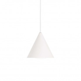 Sospensione Ideal Lux A-line SP1 Bianco, 1 GU10, Diffusore e struttura in metallo, Cavo in tessuto bianco, Diametro 13 cm