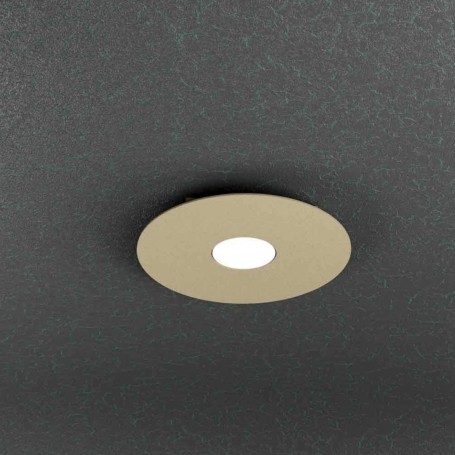 Plafoniera Top Light Cloud 1128/PL1SA Sabbia realizzata in lastra di metallo Tonda, 1 GX53, Moderna e Luminosa, IP20
