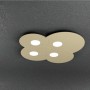 Plafoniera Top Light Cloud 1128/PL4-SA Sabbia realizzata con lastra di metallo sagomata a forma di nuvola, 4 GX53, Moderna, IP20