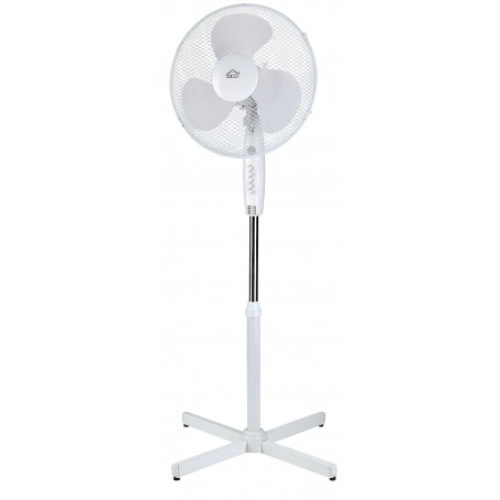 Ventilatore a piantana DCG VE1625 Oscillazione laterale, 3 pale, 3 velocità, Diametro 40 cm, Altezza 130 cm, Bianco