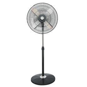 Ventilatore a piantana DCG VE1655B con base ampia e tonda, Oscillante, 4 pale, 3 velocità, Diametro 50 cm, Altezza 130 cm, Nero