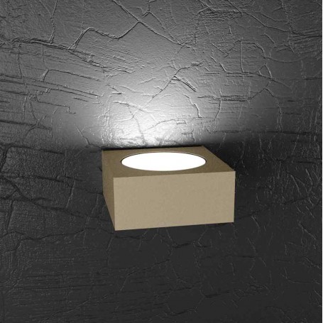 Lampada da parete Sabbia Top Light Plate 1129/AP-SA, Struttura in metallo verniciato, 1 GX53, Luce indiretta, Moderna