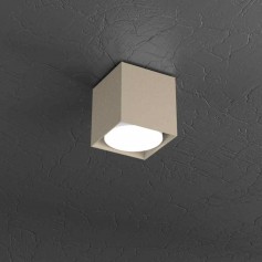 Lampada da soffitto Sabbia Top Light Plate 1129/PL10-SA, Struttura in metallo verniciato, 1 GX53, Luce diffusa, Moderna