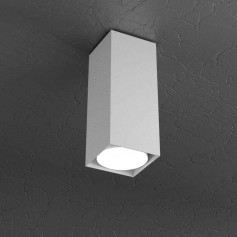 Lampada da soffitto Grigia Top Light Plate 1129/PL25-GR, Struttura in metallo verniciato, 1 GX53, Luce diffusa, Moderna