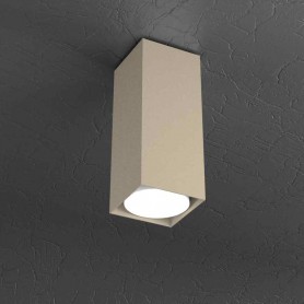 Lampada da soffitto Sabbia Top Light Plate 1129/PL25-SA, Struttura in metallo verniciato, 1 GX53, Luce diffusa, Moderna