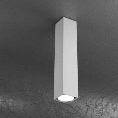 Lampada da soffitto Grigia Top Light Plate 1129/PL50-GR, Struttura in metallo verniciato, 1 GX53, Luce diffusa, Moderna