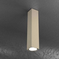 Lampada da soffitto Sabbia Top Light Plate 1129/PL50-SA, Struttura in metallo verniciato, 1 GX53, Luce diffusa, Moderna