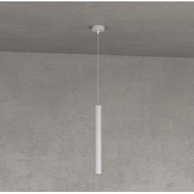 Sospensione Top Light 1174/S1-GR Grigio Cilindro 40 mm, 1 GU10, Struttura in metallo, Ideale per comodini, Specchi e snack