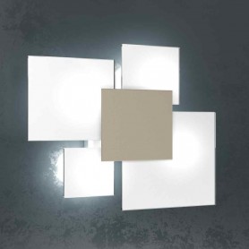 Sospensione a fascia con vetro bianco soffiato Ideal Lux Glory SP3 , diametro 40 cm, 3 E27