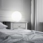 Lampada da comodino Ideal Lux Mapa TL1 D20 Sfera bianca, Diffusore in vetro soffiato bianco, 1 E27, Diametro 20 cm, IP20