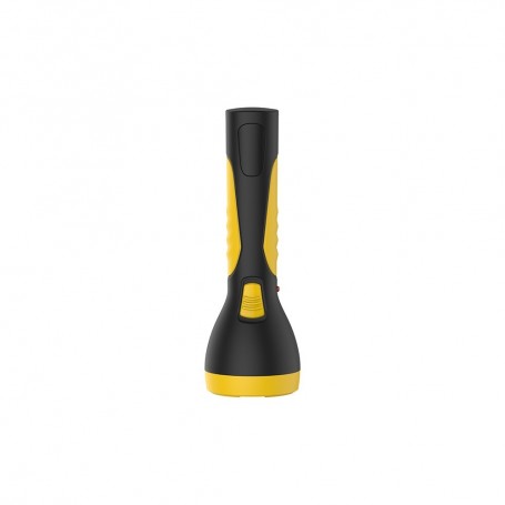 Torcia LED 3W Ricaricabile Ra.El.Con Sidium 5000430, Autonomia 6 ore, 2 Intensità luminose, Presa integrata, Nera e gialla, IP20