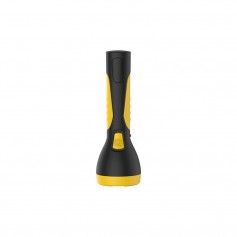 Torcia LED 3W Ricaricabile Ra.El.Con Sidium 5000430, Autonomia 6 ore, 2 Intensità luminose, Presa integrata, Nera e gialla, IP20
