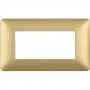 Placca Bticino Matix AM4803MGL 3 moduli Gold, Tecnopolimero, Serie Civili, MADE IN ITALY