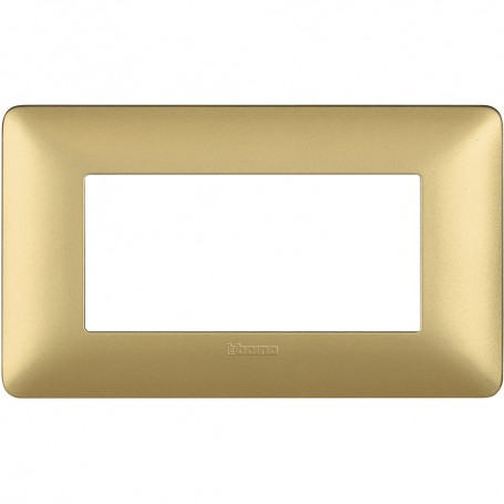 Placca Bticino Matix AM4803MGL 3 moduli Gold, Tecnopolimero, Serie Civili, MADE IN ITALY